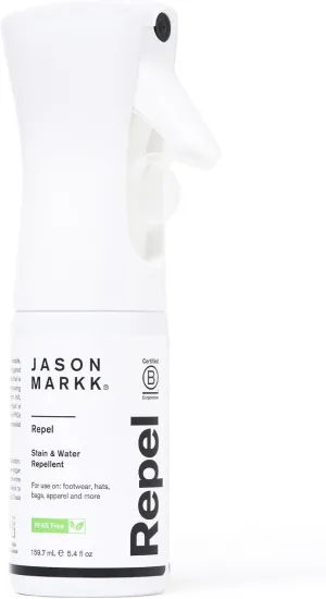 Jason Markk Repel Spray, Shoe Cleaner, Water & Stain Repellent, Non-Aersol, Sneaker Care, Ideal for Footwear, Safe for Leather, Suede, Nubuck, Cotton, Knits, 5.4oz