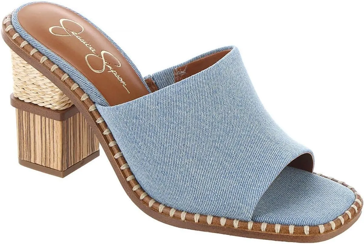 Jessica Simpson Womens Lendrila Block Heel Slip-On Heels