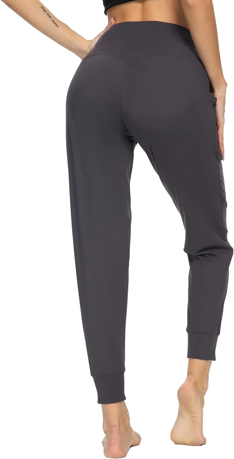 Kcutteyg Womens Joggers with Pockets, Lightweight Quick Dry Athletic Workout Soft Pants for Gym, Yoga, Running