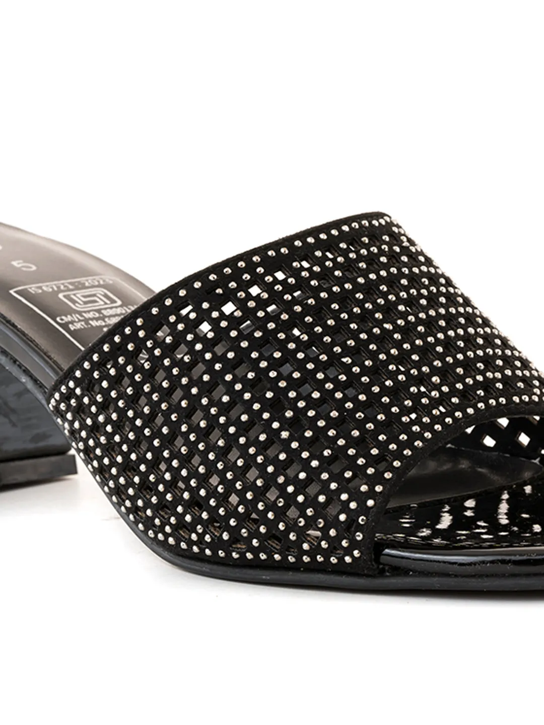 Khadim Cleo Block Heel Mule Slip On Sandal for Women