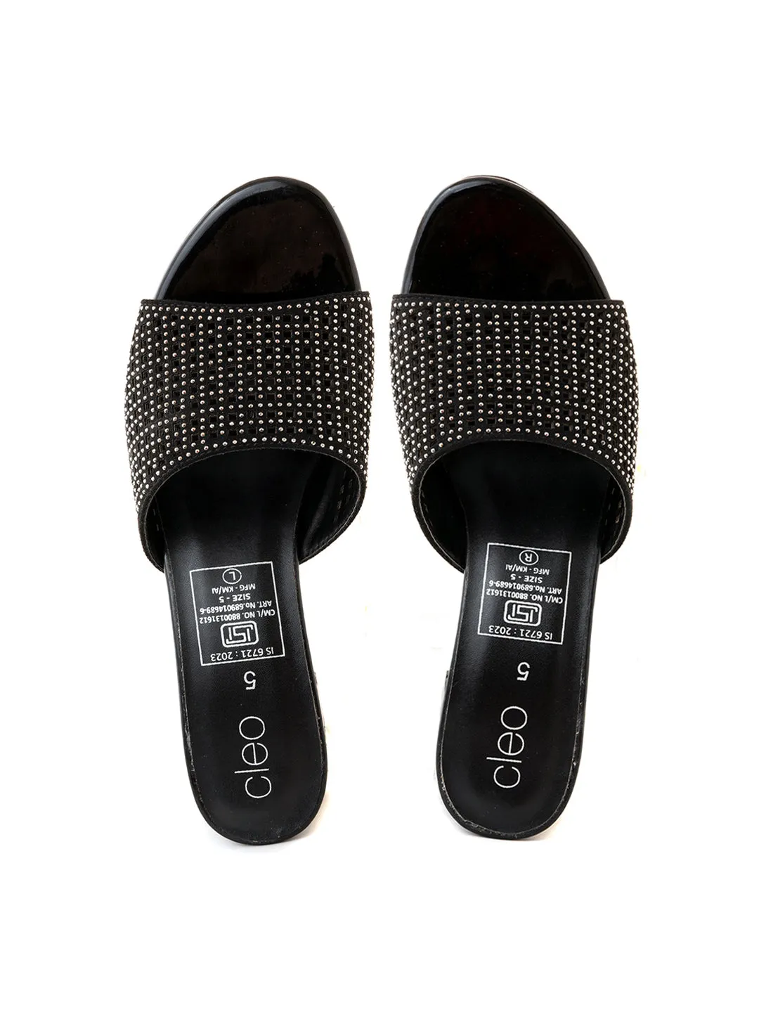 Khadim Cleo Block Heel Mule Slip On Sandal for Women