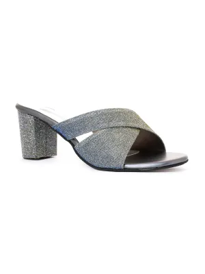 Khadim High Heel Block Mule Slip On Sandal for Women