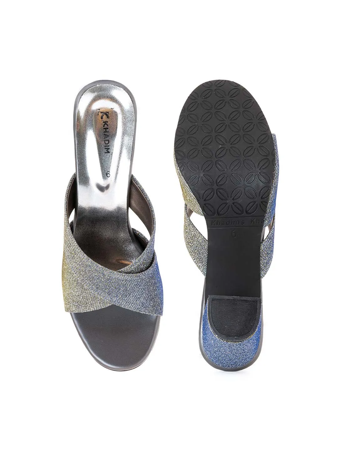 Khadim High Heel Block Mule Slip On Sandal for Women