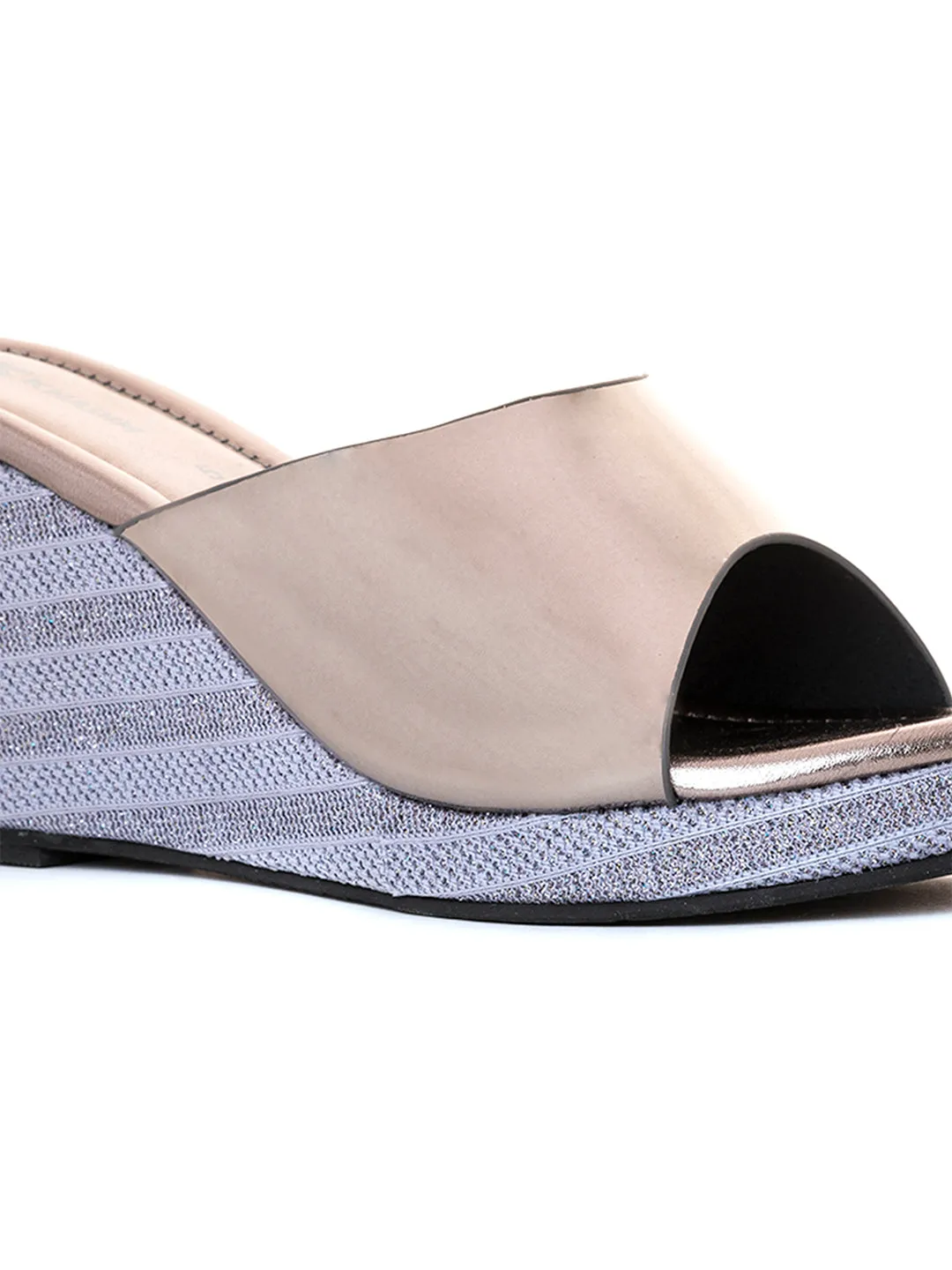 Khadim High Heel Wedge Mule Slip On Sandal for Women