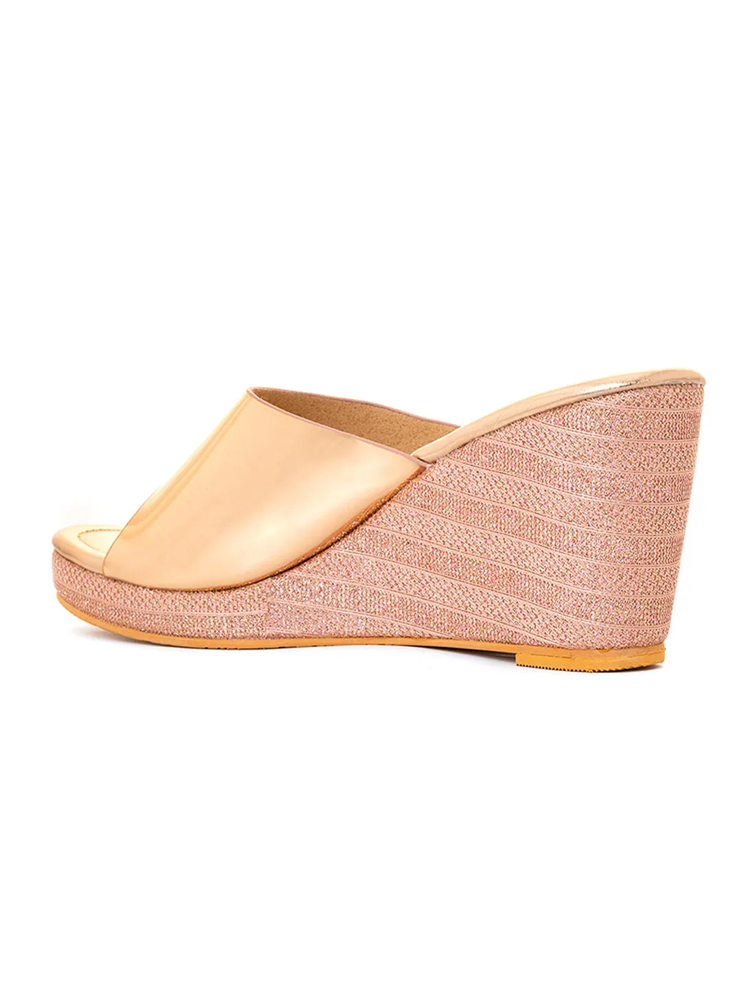 Khadim High Heel Wedge Mule Slip On Sandal for Women