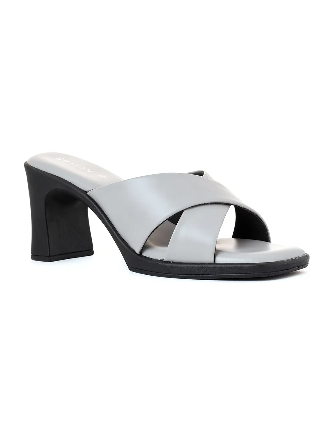 Khadim Sharon High Heel Block Mule Slip On Sandal for Women
