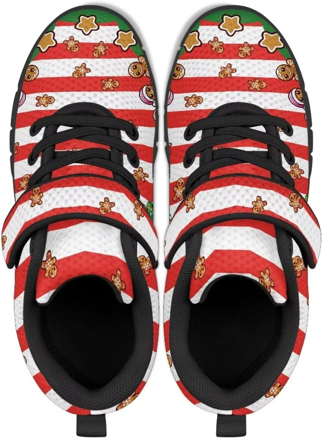 Kids Christmas Shoes Comfortable Breathable Hook and Loops Strap Athletic Running Shoes for Litter Kids Lightweight Non-Slip Outdoor School Sport Sneaker for Big Kids US 11-15