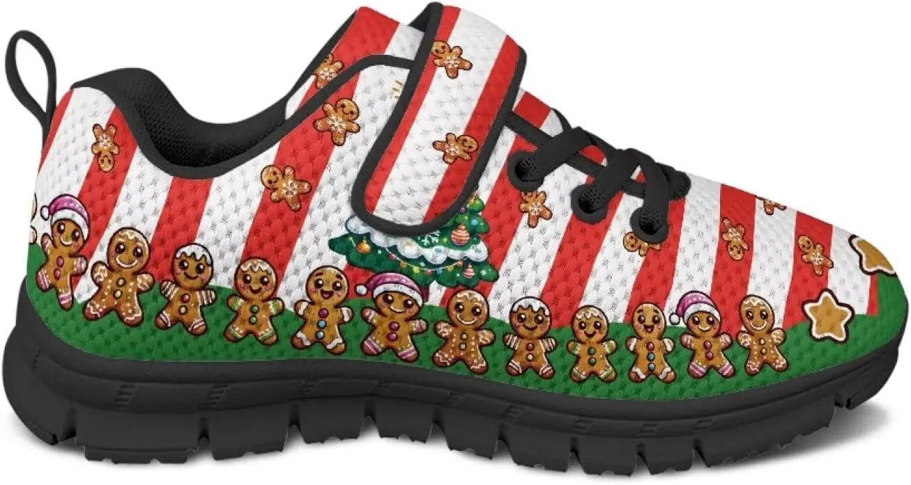Kids Christmas Shoes Comfortable Breathable Hook and Loops Strap Athletic Running Shoes for Litter Kids Lightweight Non-Slip Outdoor School Sport Sneaker for Big Kids US 11-15