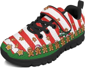 Kids Christmas Shoes Comfortable Breathable Hook and Loops Strap Athletic Running Shoes for Litter Kids Lightweight Non-Slip Outdoor School Sport Sneaker for Big Kids US 11-15