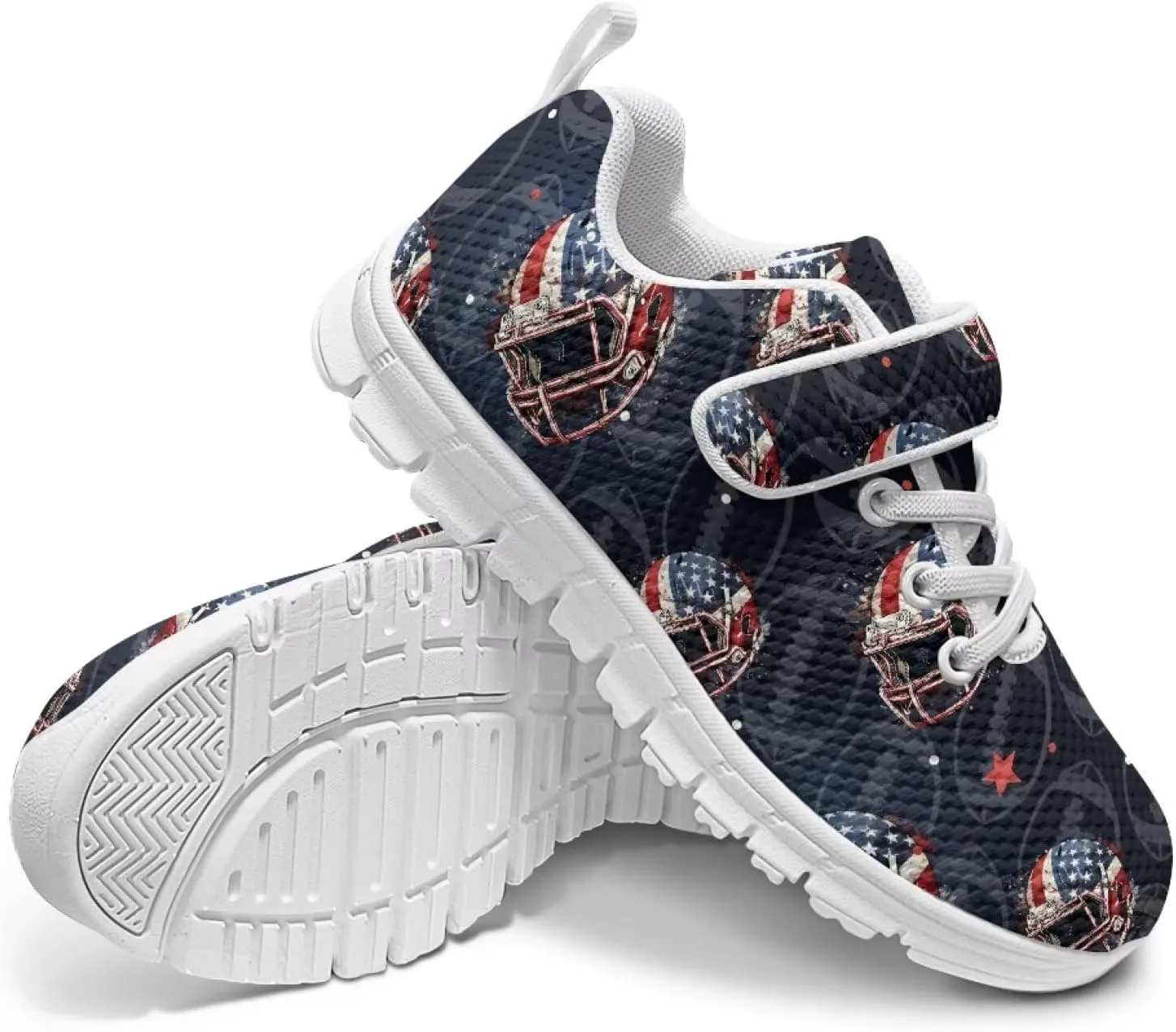 Kids Shoes Comfortable Athletic Running Breathable Hook and Loops Shoes for Litter Kids Non-Slip School Sport Sneaker for Boys Girls US 11-15