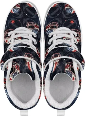 Kids Shoes Comfortable Athletic Running Breathable Hook and Loops Shoes for Litter Kids Non-Slip School Sport Sneaker for Boys Girls US 11-15