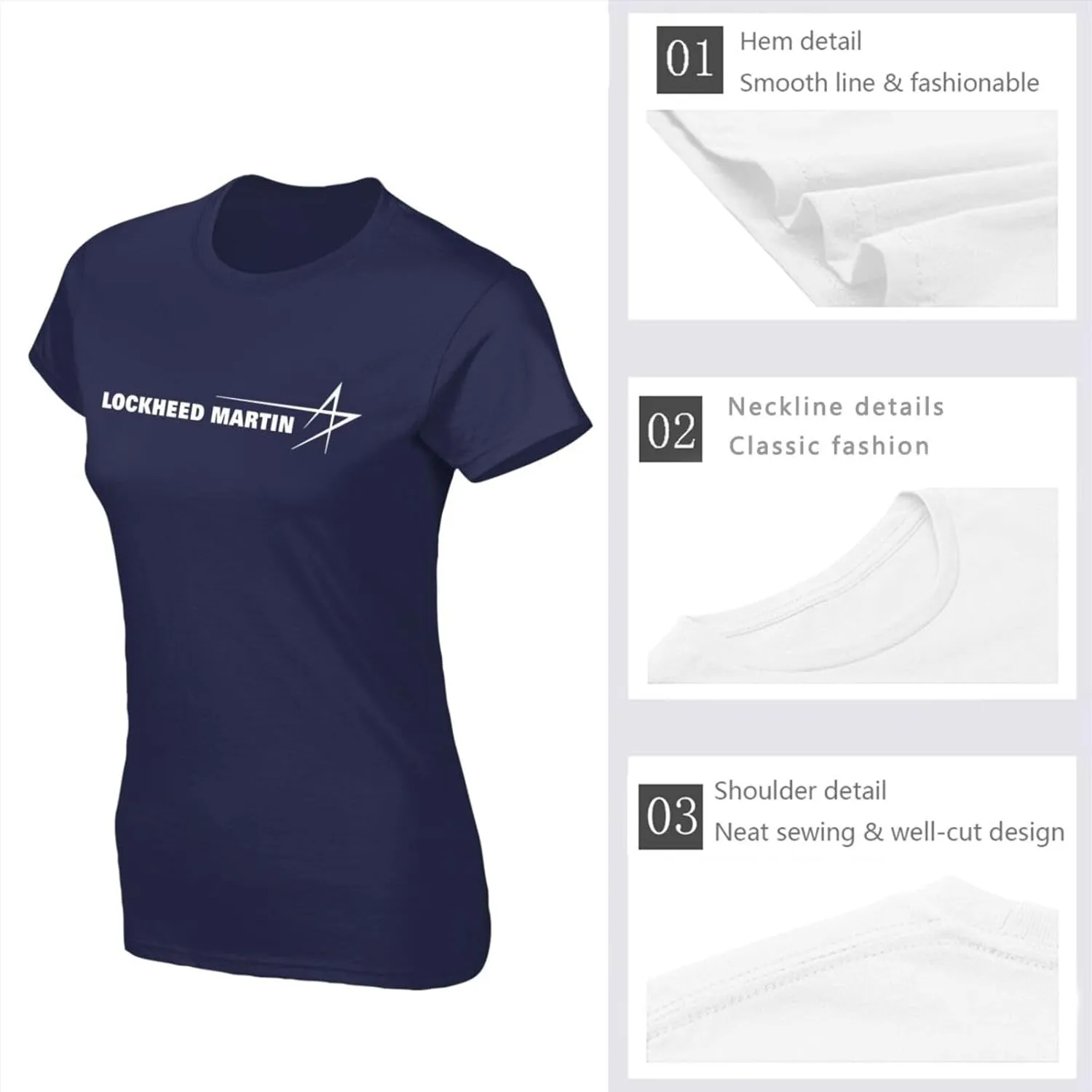 Lockheed Martin Women's Short-Sleeved Cotton Short-Sleeved T-Shirt