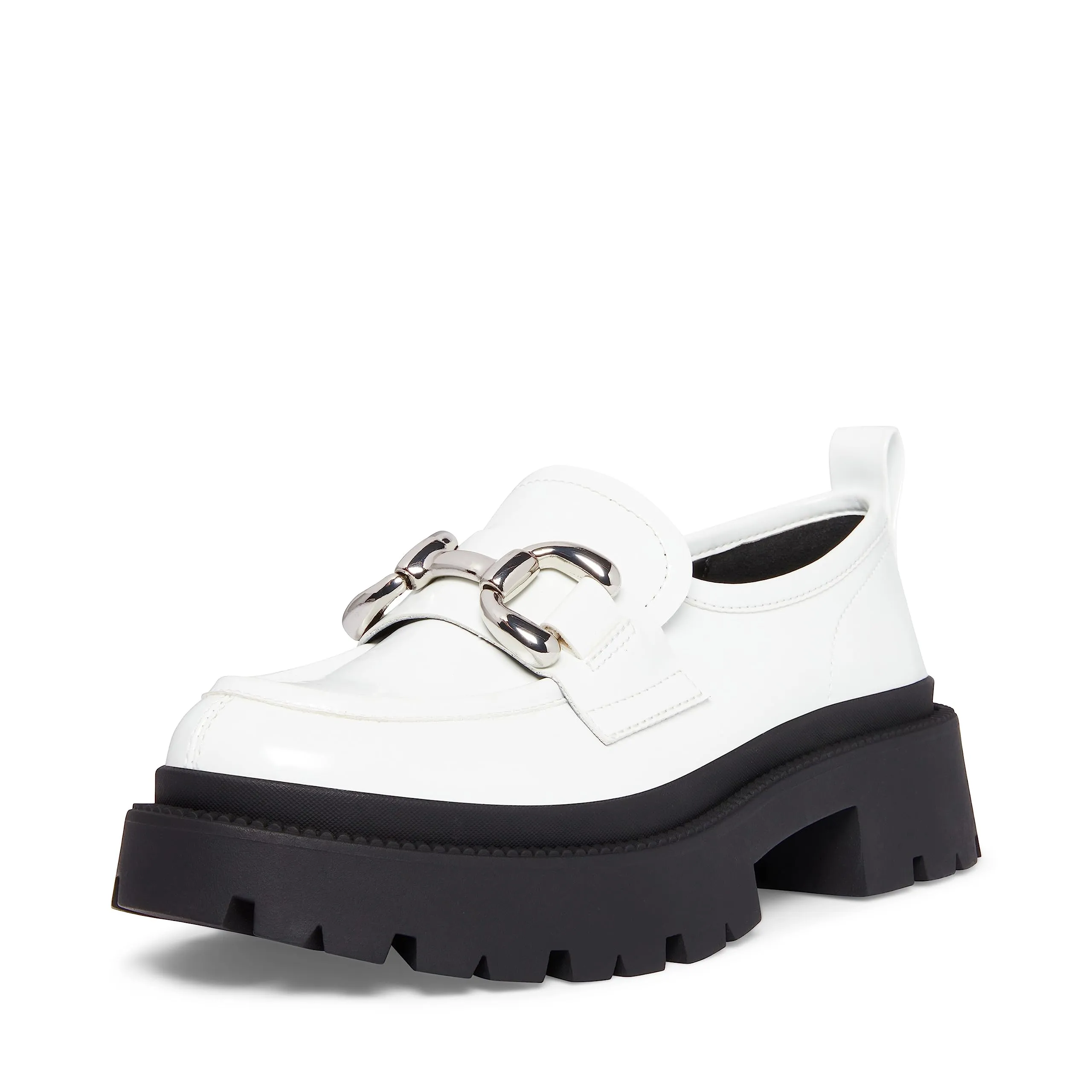 Madden Girl Women's Ashlee Loafer, White Box, 8.5