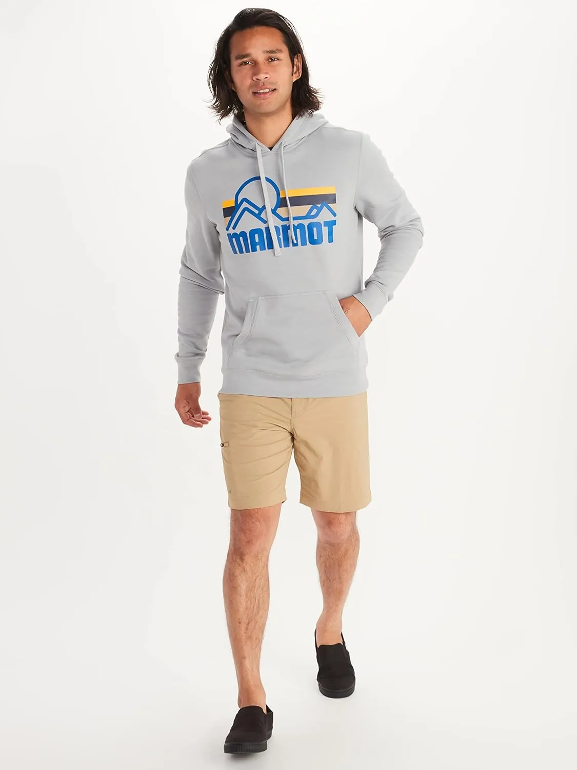 MARMOT Men's Coastal Hoody - Hooded Sweatshirt with Screen Printed Graphic, Jersey Lined Hood and Kangaroo Pocket