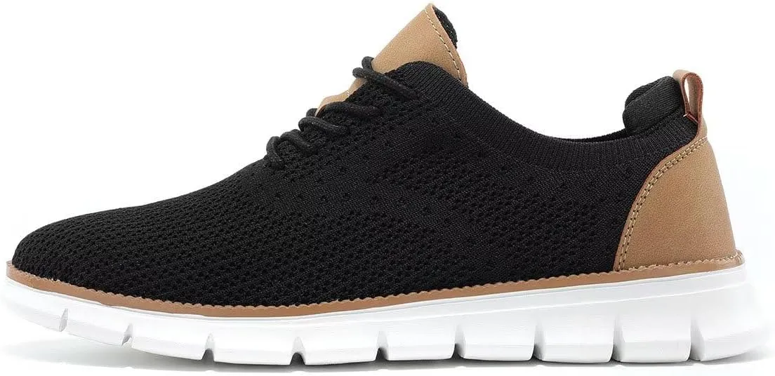 Mens Business Oxford Shoes Mesh Casual Sneakers Lightweight Breathable Work Office Dress Shoes Comfortable Walking Trainers for Men