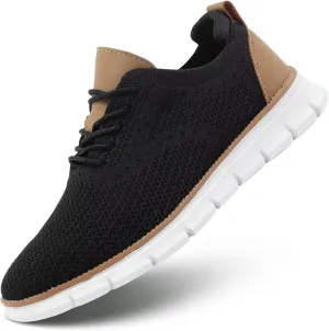 Mens Business Oxford Shoes Mesh Casual Sneakers Lightweight Breathable Work Office Dress Shoes Comfortable Walking Trainers for Men