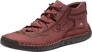 Mens Leather Tuxedo Shoes Fashion Summer and Autumn Men Leather Shoes Flat Soft Bottom Comfortable Mid Top Lace Up Casual Real Leather Shoes
