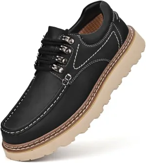 Men's Premium Cowhide Walking Shoes, Oxfords Shoes, Business Casual Shoes, Casual Sneakers, Fashion Workwear Style, Hand Sewn, Cotton Gauze Breathable Lining