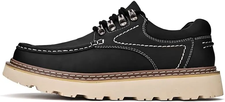 Men's Premium Cowhide Walking Shoes, Oxfords Shoes, Business Casual Shoes, Casual Sneakers, Fashion Workwear Style, Hand Sewn, Cotton Gauze Breathable Lining