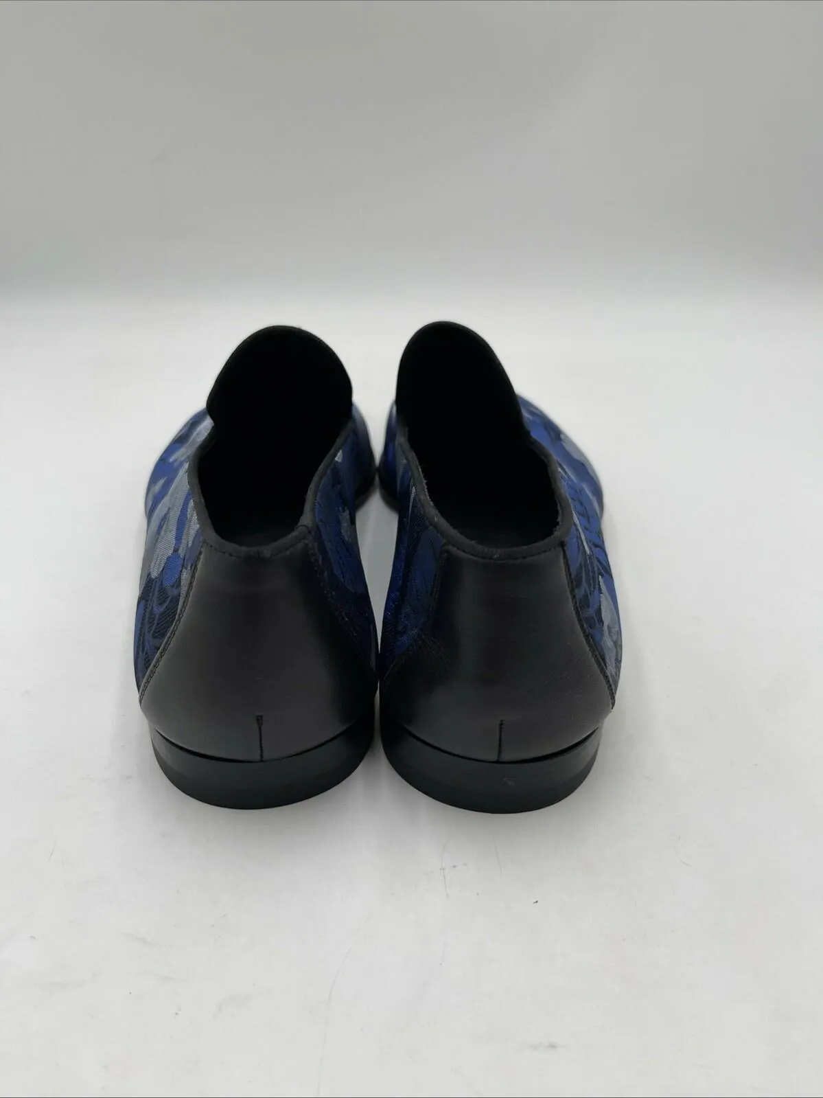 Men’s Saks Fifth Avenue Collection Floral Forma Loafers Blue Size 8M - Very Good