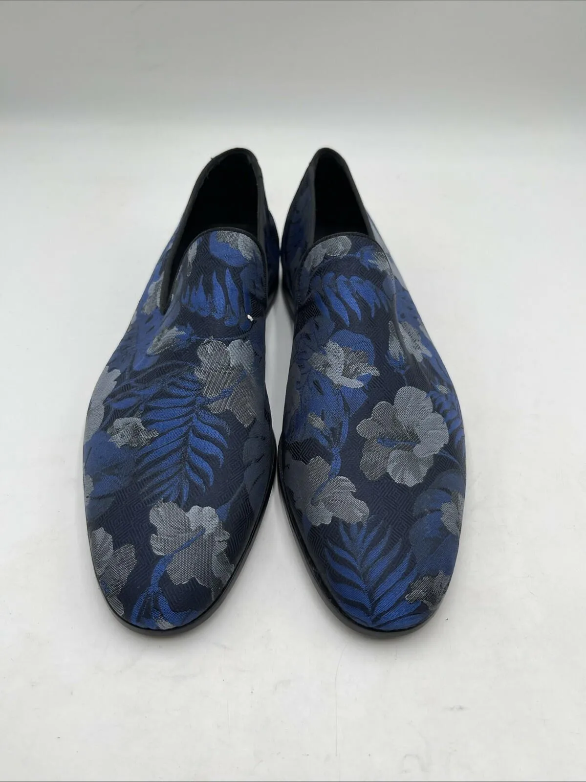 Men’s Saks Fifth Avenue Collection Floral Forma Loafers Blue Size 8M - Very Good