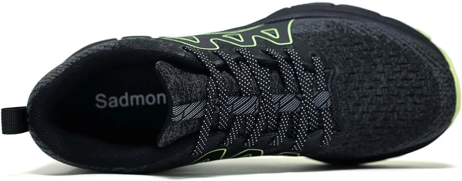 Men's Trail Running Shoes, Lightweight Hiking Sneakers with Arch Support, Non-Slip Shock Absorbing Outdoor Shoes for Mountain Trekking & Athletic Training