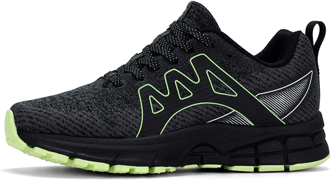 Men's Trail Running Shoes, Lightweight Hiking Sneakers with Arch Support, Non-Slip Shock Absorbing Outdoor Shoes for Mountain Trekking & Athletic Training