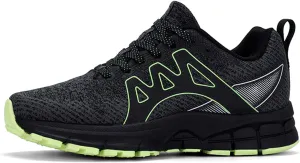 Men's Trail Running Shoes, Lightweight Hiking Sneakers with Arch Support, Non-Slip Shock Absorbing Outdoor Shoes for Mountain Trekking & Athletic Training