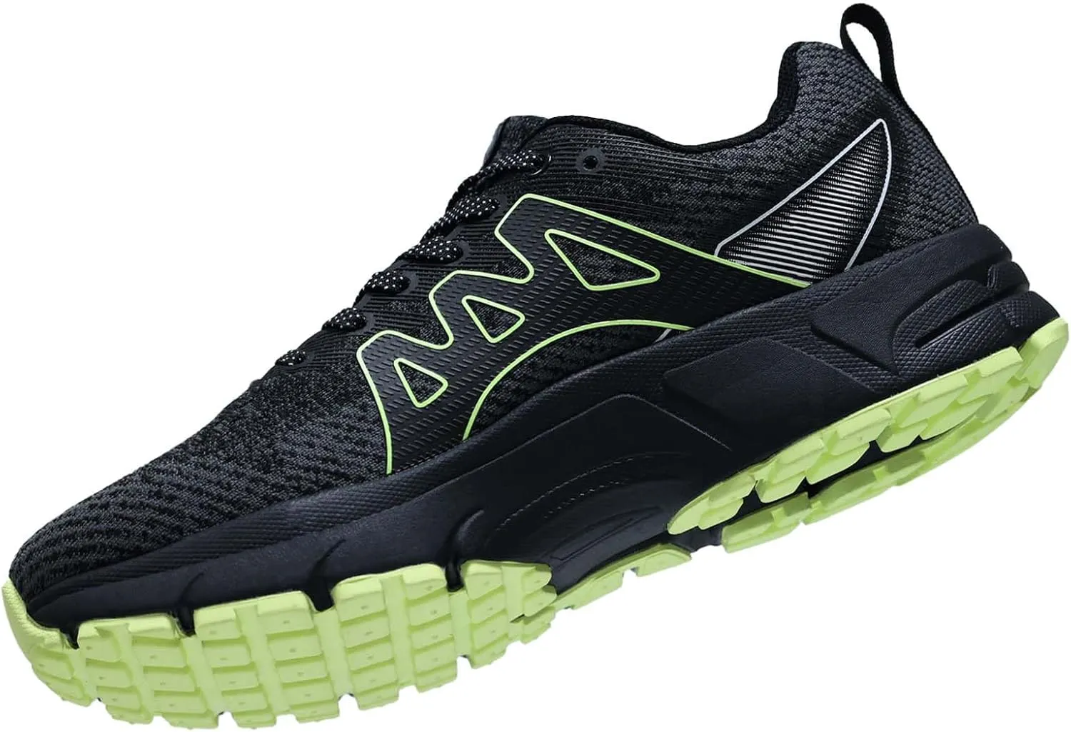 Men's Trail Running Shoes, Lightweight Hiking Sneakers with Arch Support, Non-Slip Shock Absorbing Outdoor Shoes for Mountain Trekking & Athletic Training
