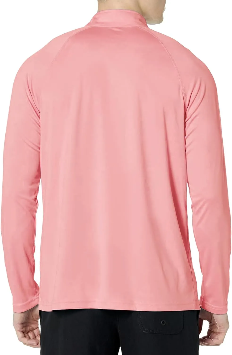 Men's UPF 50  Rash Guard 1/4 Zip Stand Collar Swim Shirt Long Sleeve