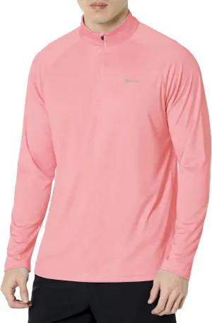 Men's UPF 50  Rash Guard 1/4 Zip Stand Collar Swim Shirt Long Sleeve