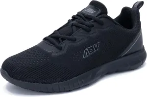 Mens Walking Shoes for Plantar Fasciitis Orthotic Fashion Sneaker Comfortable Arch Support Tennis Shoes for Heel and Foot Pain Relief Allblack Size 11
