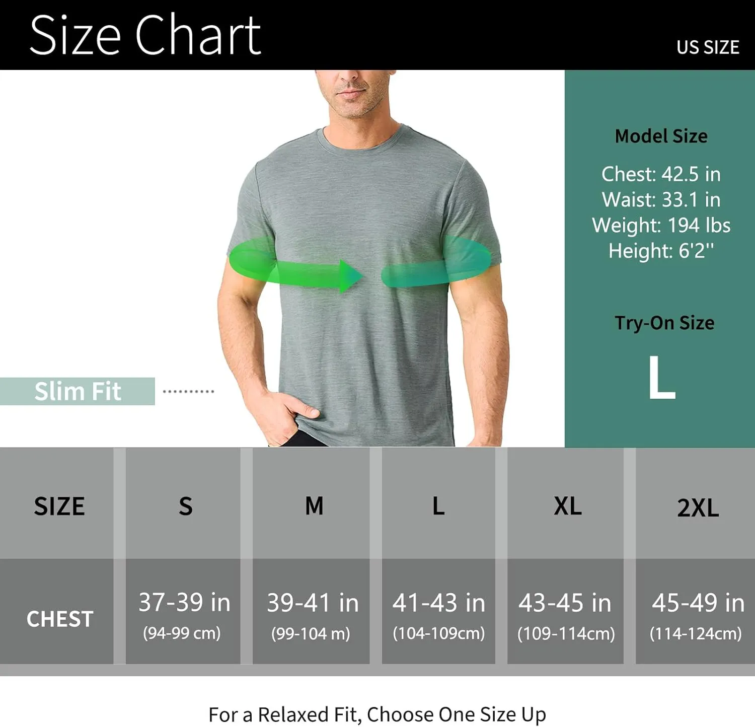 Merino Protect 100% Merino Wool T Shirts for Men Odor Resistance Base Layer Hiking Travel T-Shirt Soft Undershirt