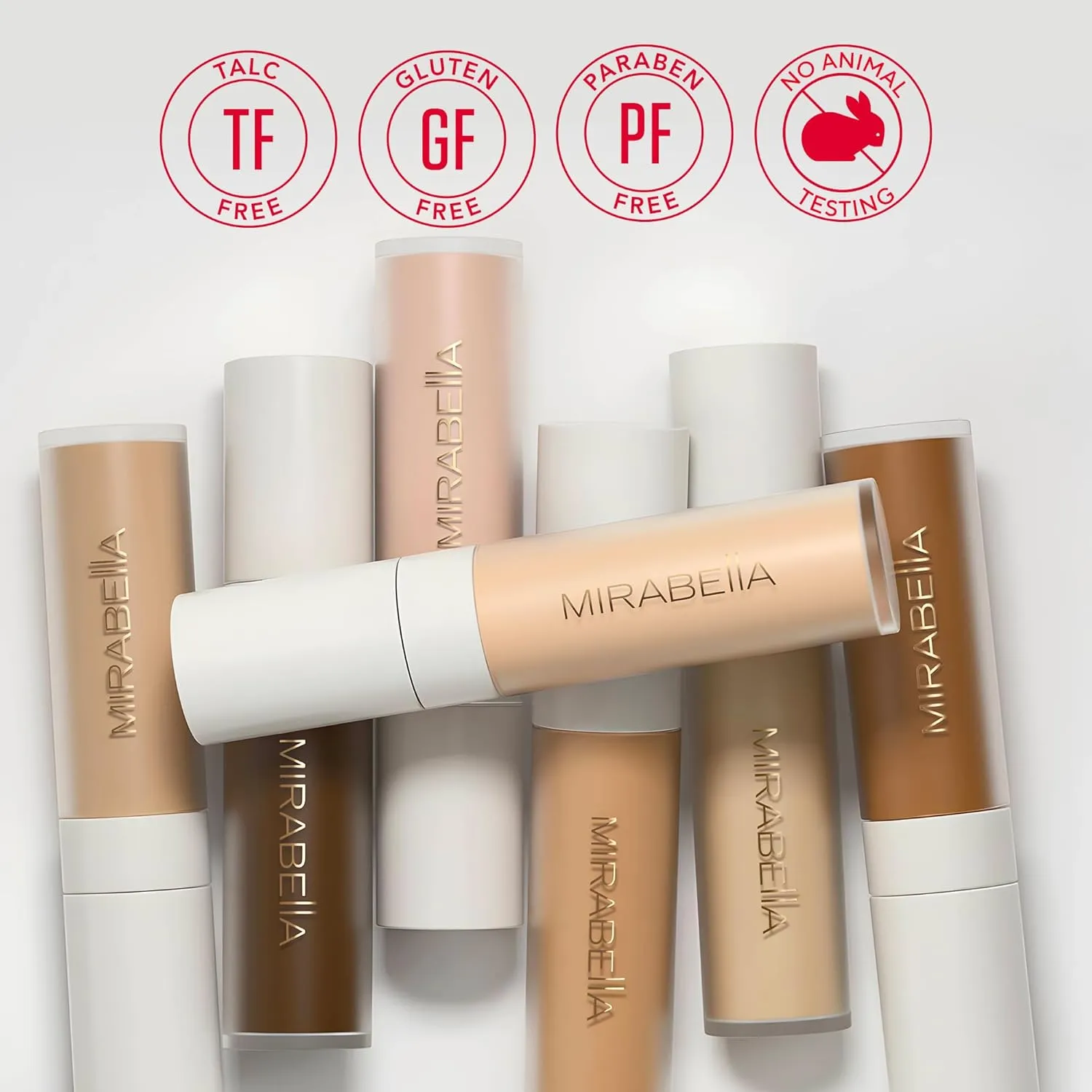 Mirabella Invincible For All Perfecting Under Eye Concealer Full Coverage - Hydrating Makeup Concealer for Dark Circles, Fine Lines & Wrinkles w/Hyaluronic Acid - Porcelain P20