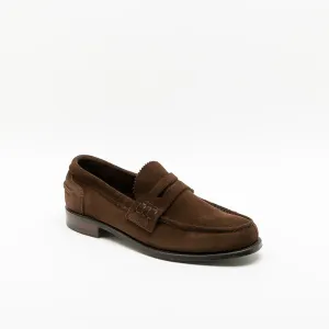 Mocassino penny Cheaney Joseph & Sons Dover EF in camoscio marrone (Plough suede)