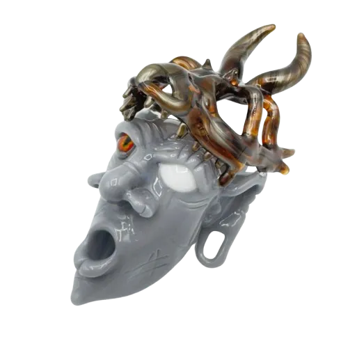 Modified Creations x Livin Glass - Dragon Skull Crowned Sorcerer Pendant/Joint Holder