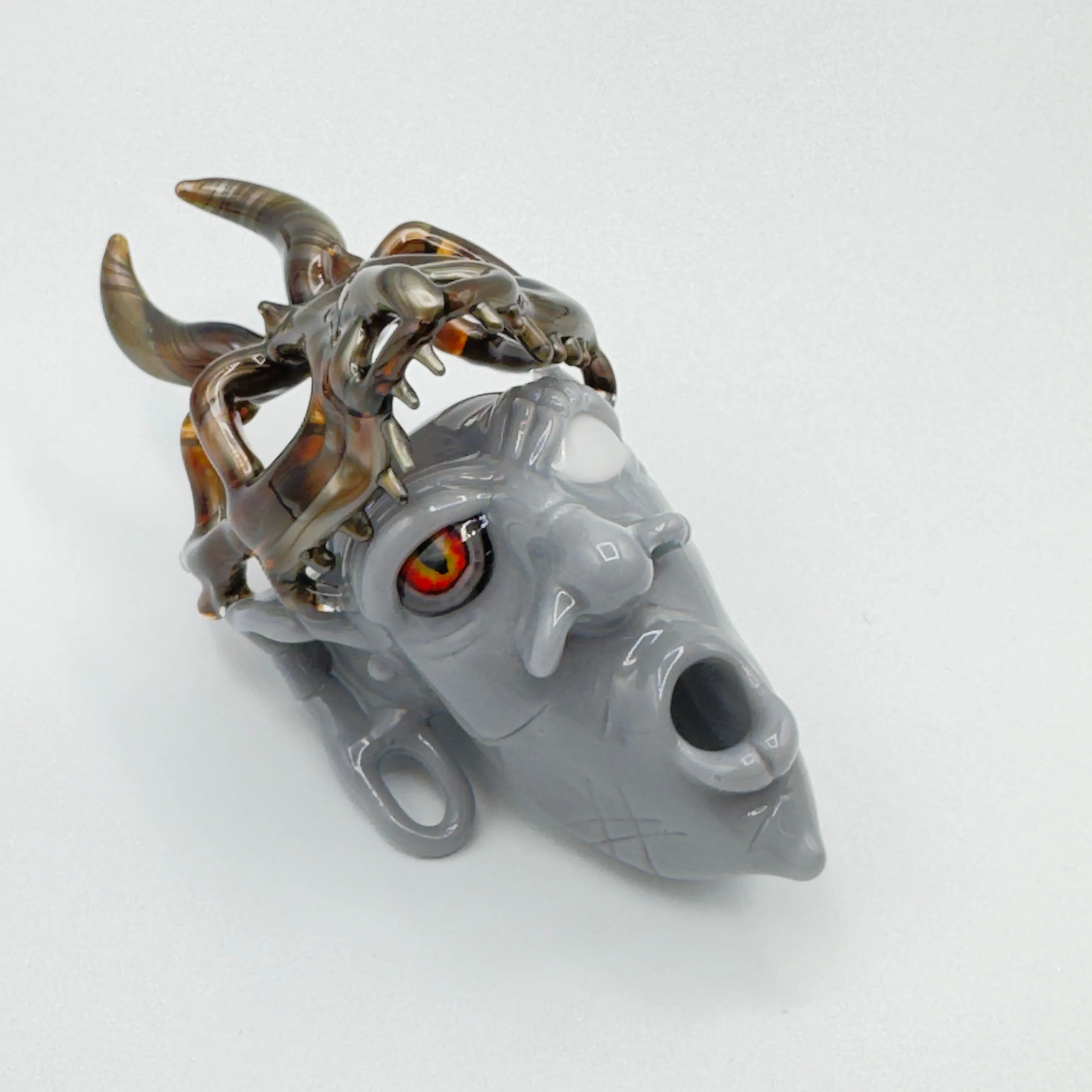 Modified Creations x Livin Glass - Dragon Skull Crowned Sorcerer Pendant/Joint Holder