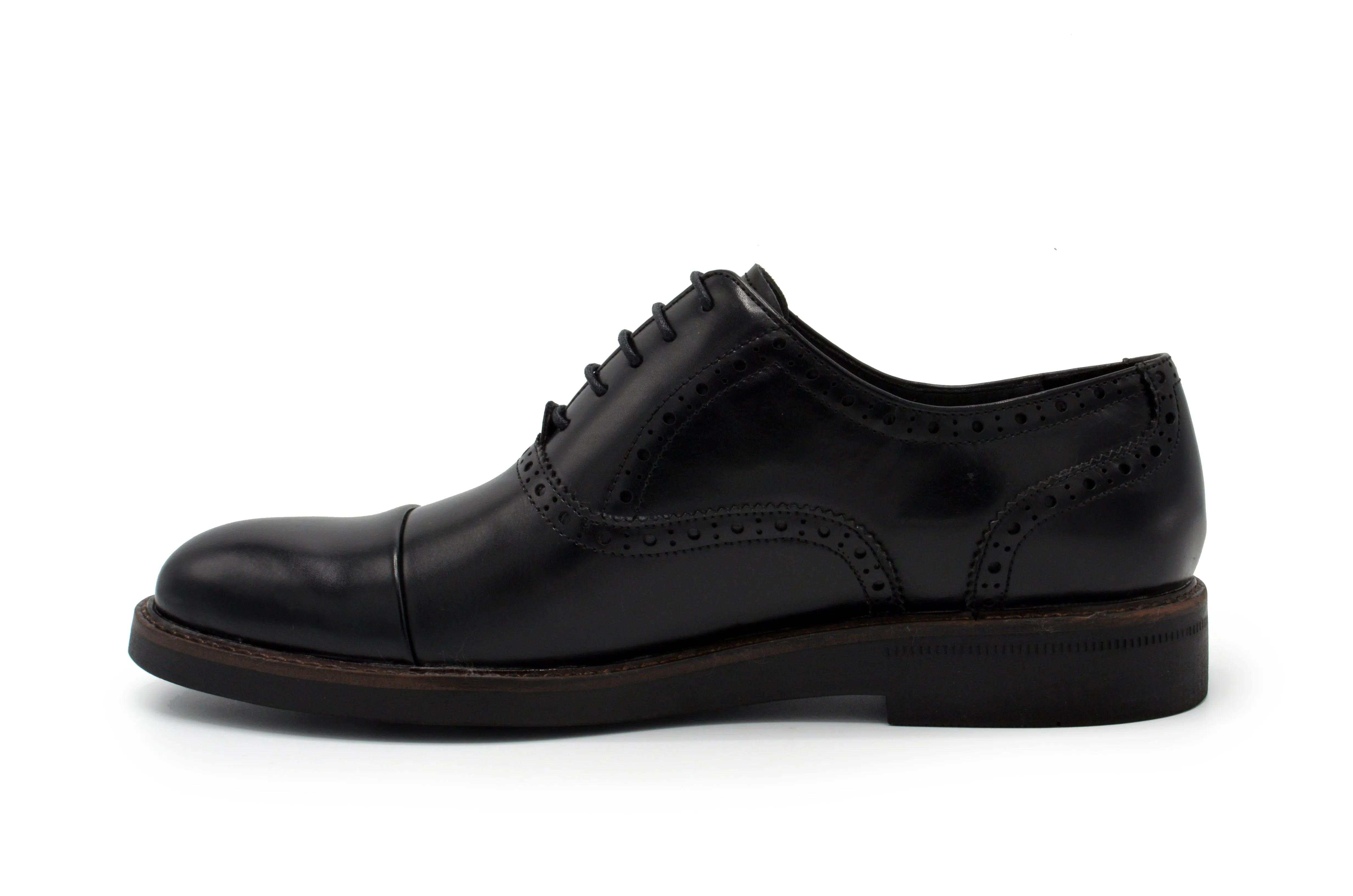 Monaco Cap Toe Dress Shoes - Black