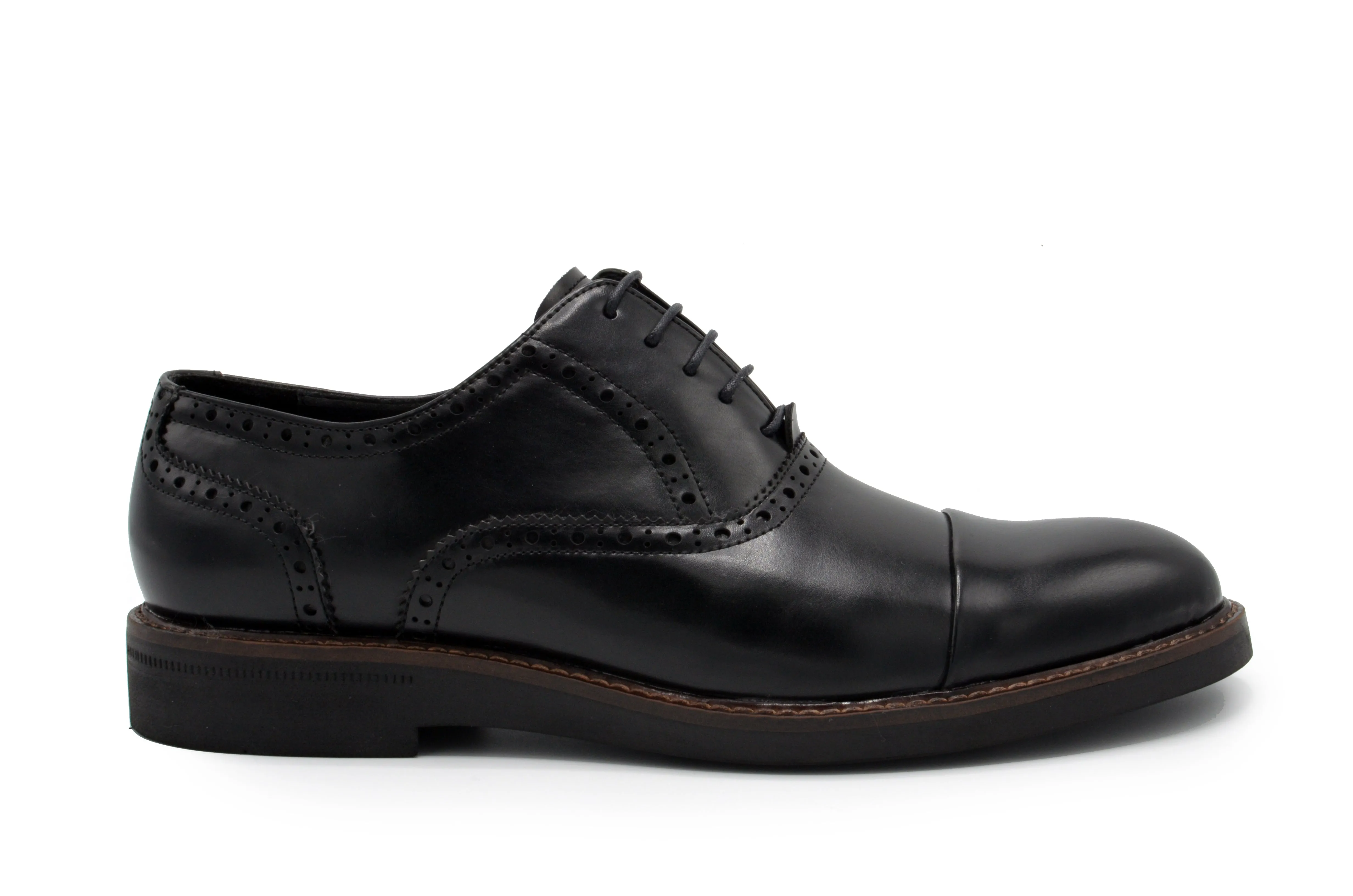 Monaco Cap Toe Dress Shoes - Black