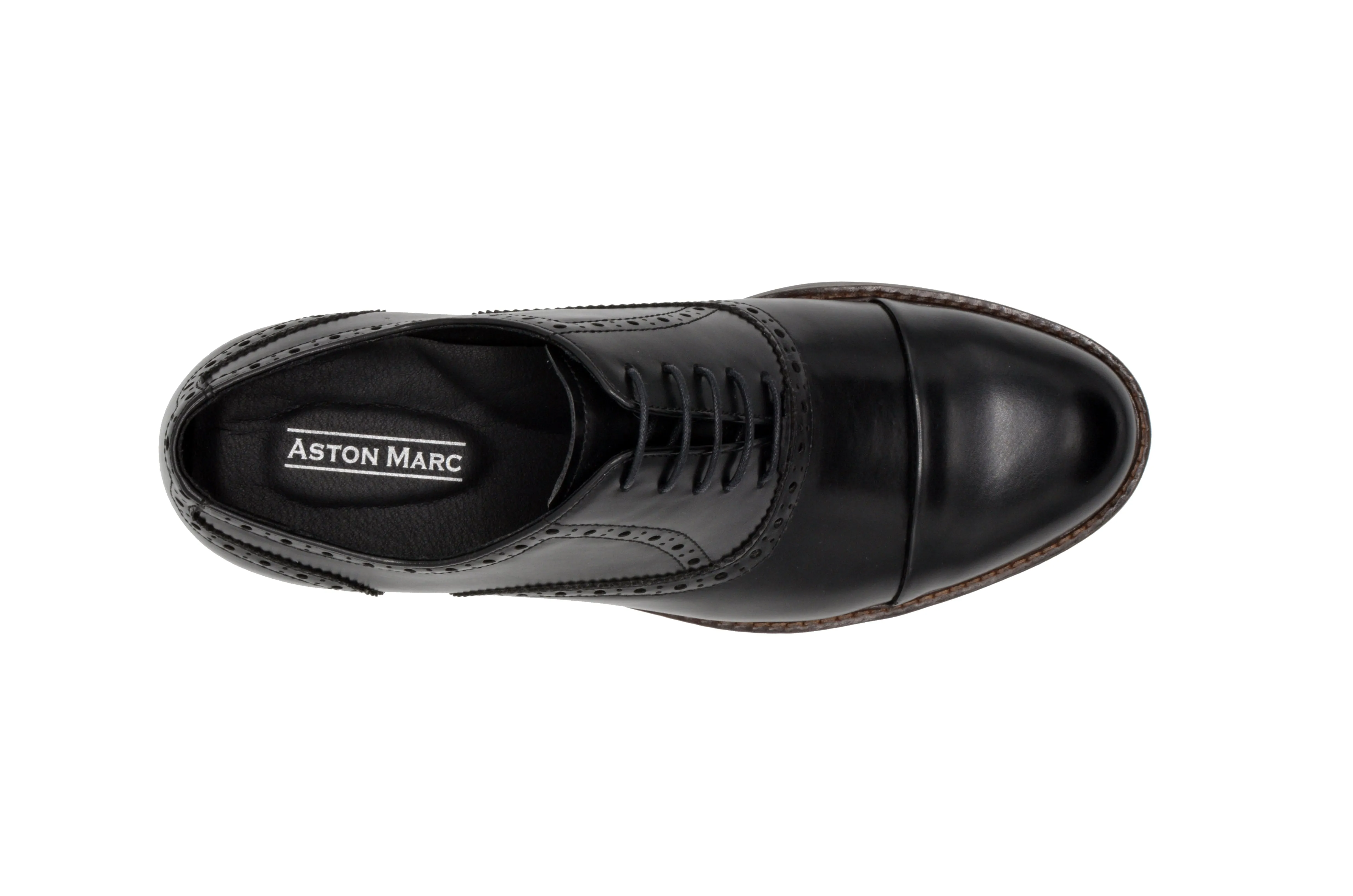 Monaco Cap Toe Dress Shoes - Black