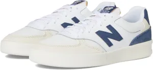 New Balance Men's 300 V3 Court Sneaker, White/Sea Salt/Vintage Indigo, 6 Wide