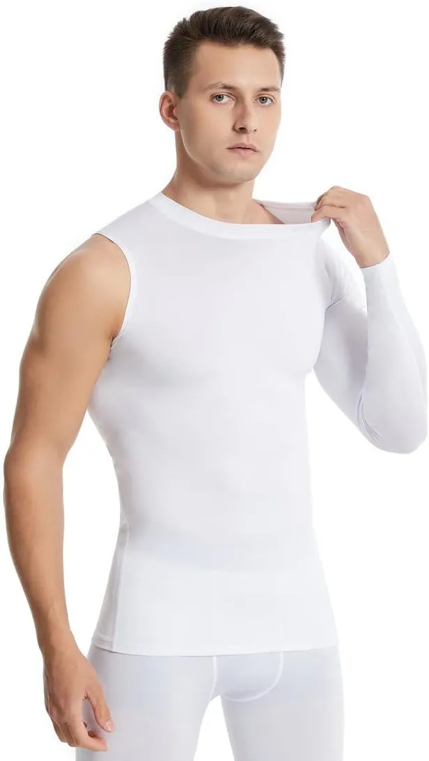 New Compression Shirts for Men 1/2 Single Arm Long Sleeve Athletic Base Layer Undershirt Gear T Shirt for Workout Basketball
