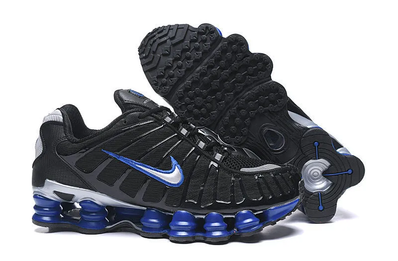 NIKE BLACK METALLIC BLUE SHOX Trendy x No-hassle exchange TL RACER SILVER