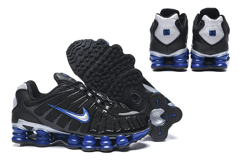 NIKE BLACK METALLIC BLUE SHOX Trendy x No-hassle exchange TL RACER SILVER