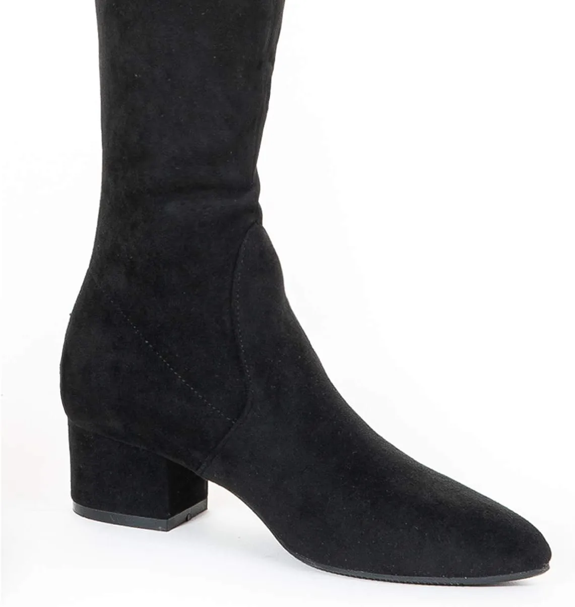 N.N.G Women Over the Knee Boots Thigh High Suede Block Winter Low Above Flat Long OTK Comfort Pointed toe