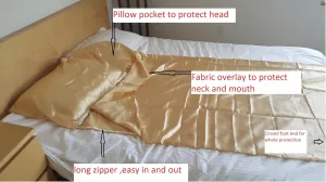 OctoRose Durable Large Size Silky Satin Cocoon Sleep Sack Sleep Bag Sheet for Travel Hotel Sleep Over Camping Sleep Bag Inner Protector and Flat Sheet Alternative 95 in x 42 in