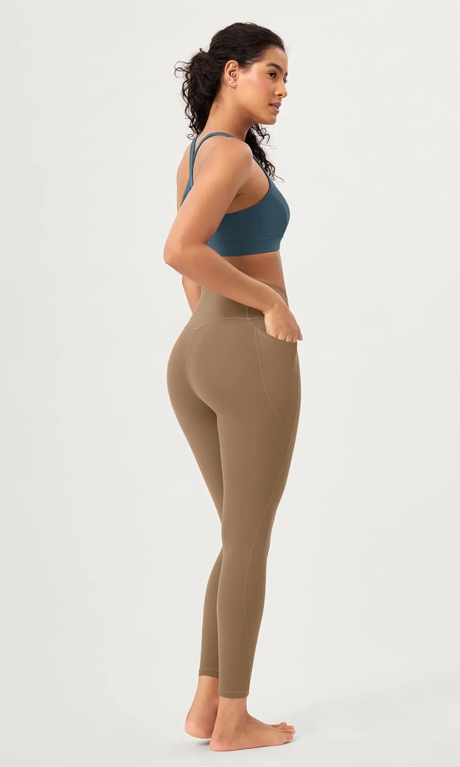 ODODOS 2 Pack Buttery Soft Cross Waist Leggings with Pockets for Women, ODCLOUD 25" / 28" Crossover Lounge Yoga Pants