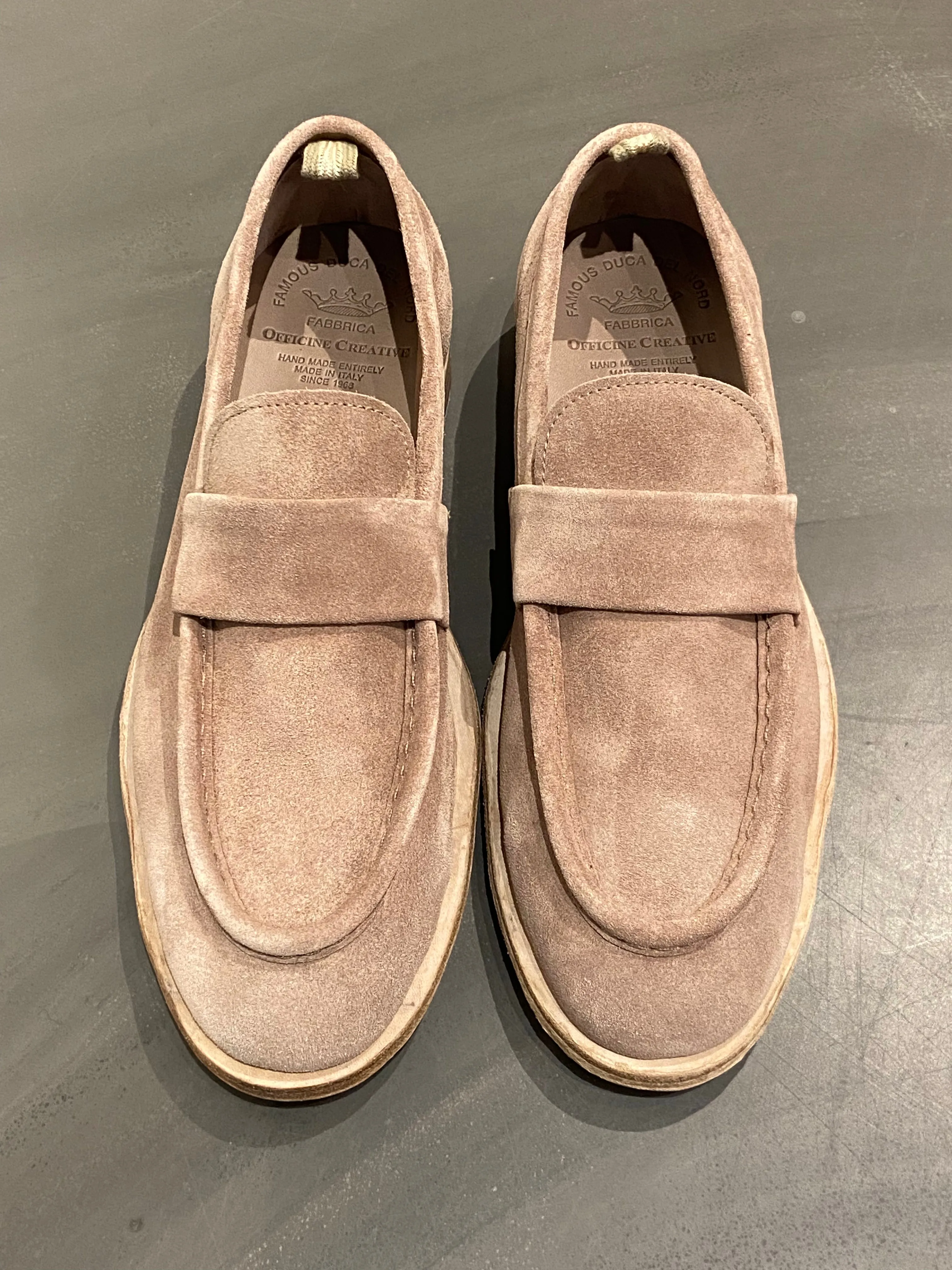 OFFICINE CREATIVE SOUND/001 LOAFER SUEDE TAUPE