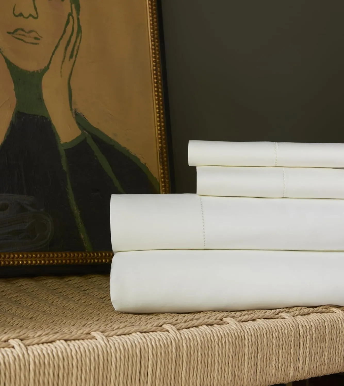 Peacock Alley Clara Luxury Sateen Sheet Sets - 100% Long Staple Cotton, 320 Thread-Count - Soft and Smooth Sateen Weave for All Seasons - Queen (Light Grey)