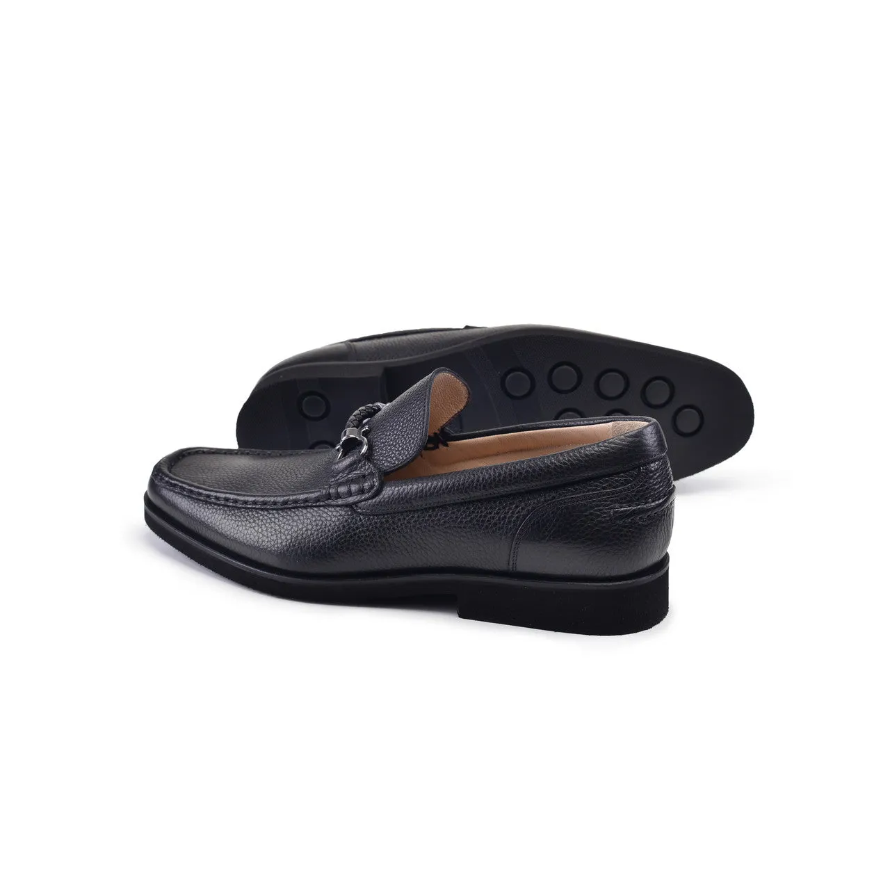 Pelle Line- 9496 Buckle Loafer- Black
